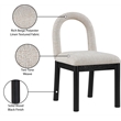 Meridian Furniture Conrad Beige Linen Textured Fabric Dining Chair
