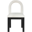 Meridian Furniture Conrad Cream Linen Textured Fabric Dining Chair