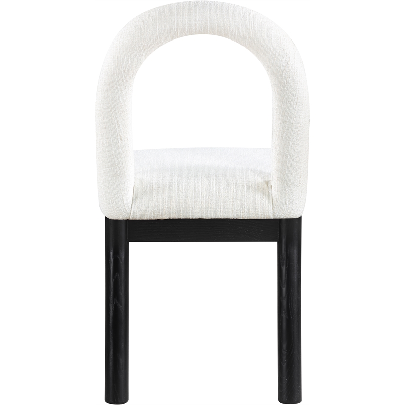 Meridian Furniture Conrad Cream Linen Textured Fabric Dining Chair