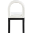 Meridian Furniture Conrad Cream Linen Textured Fabric Dining Chair