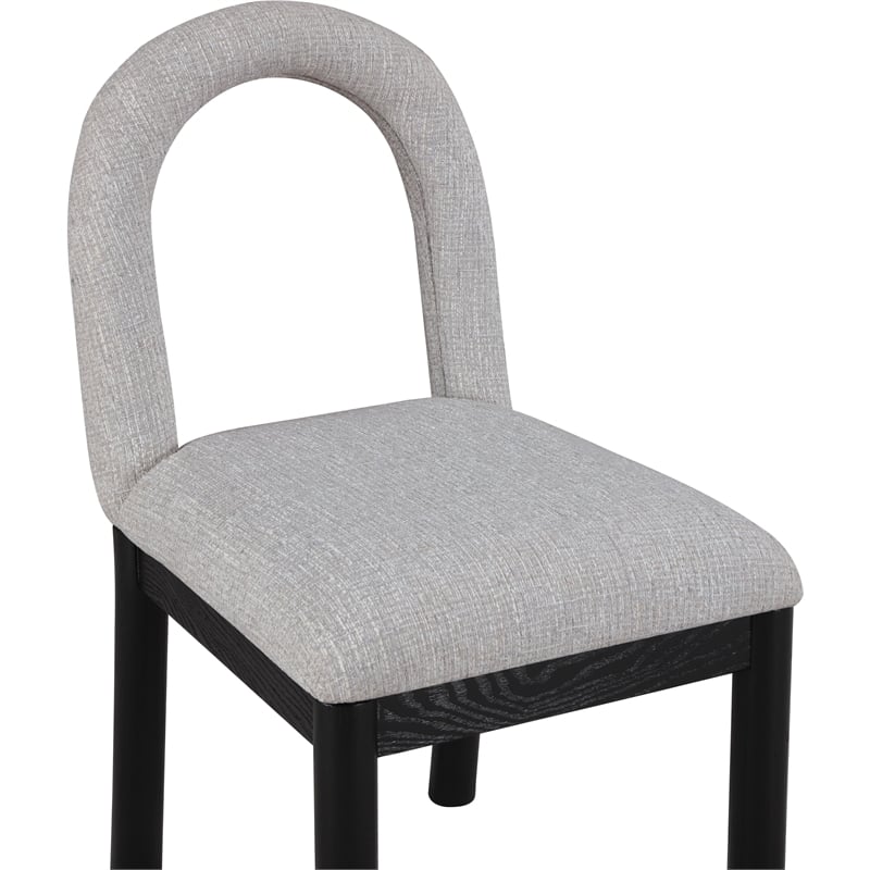 Meridian Furniture Conrad Grey Linen Textured Fabric Dining Chair