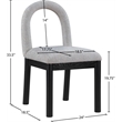 Meridian Furniture Conrad Grey Linen Textured Fabric Dining Chair