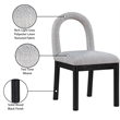 Meridian Furniture Conrad Grey Linen Textured Fabric Dining Chair