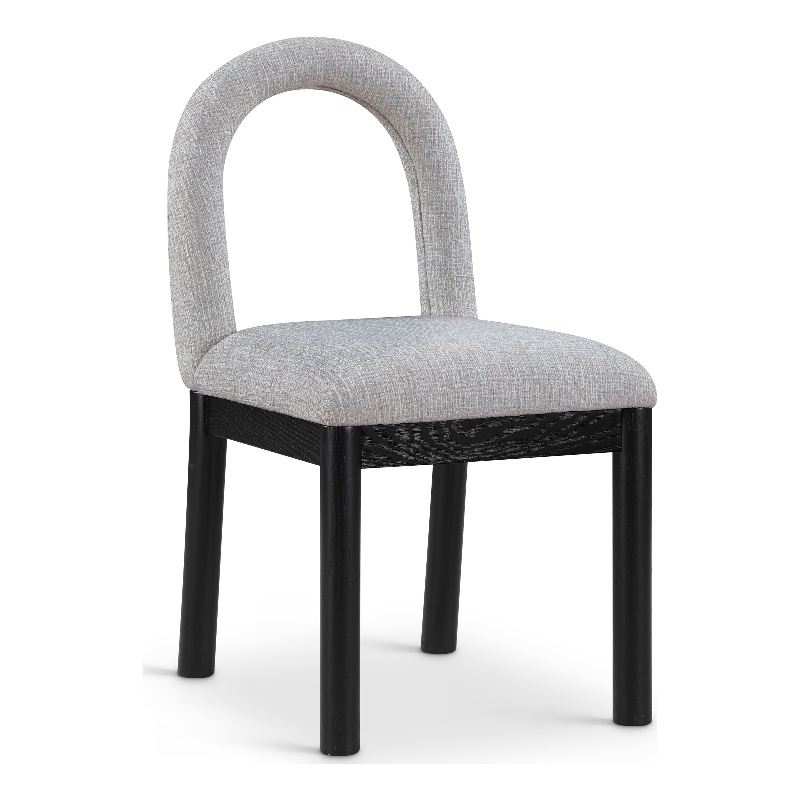 Meridian Furniture Conrad Grey Linen Textured Fabric Dining Chair