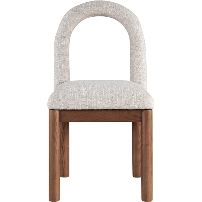 Meridian Furniture Conrad Beige Linen Textured Fabric Dining Chair