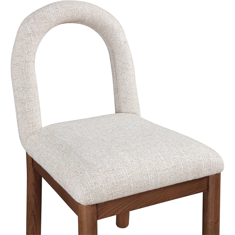 Meridian Furniture Conrad Beige Linen Textured Fabric Dining Chair