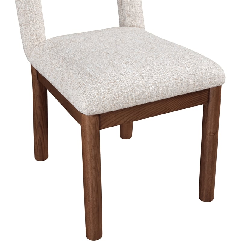 Meridian Furniture Conrad Beige Linen Textured Fabric Dining Chair