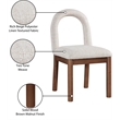 Meridian Furniture Conrad Beige Linen Textured Fabric Dining Chair