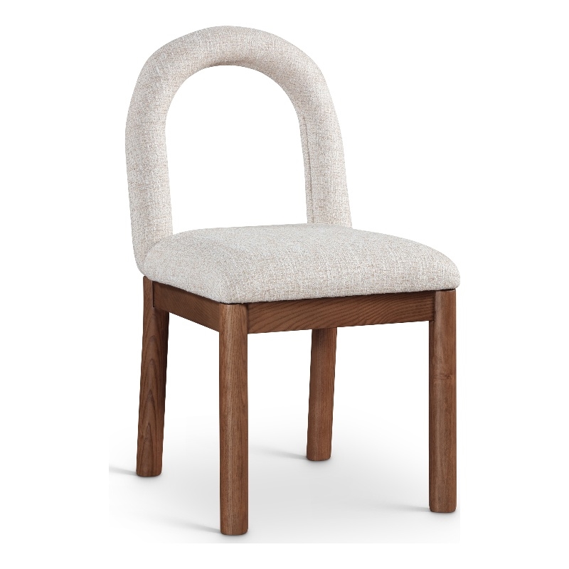 Meridian Furniture Conrad Beige Linen Textured Fabric Dining Chair