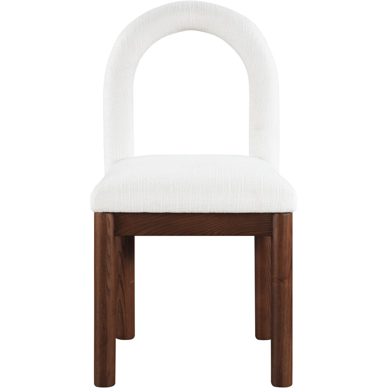 Meridian Furniture Conrad Cream Linen Textured Fabric Dining Chair