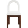 Meridian Furniture Conrad Cream Linen Textured Fabric Dining Chair