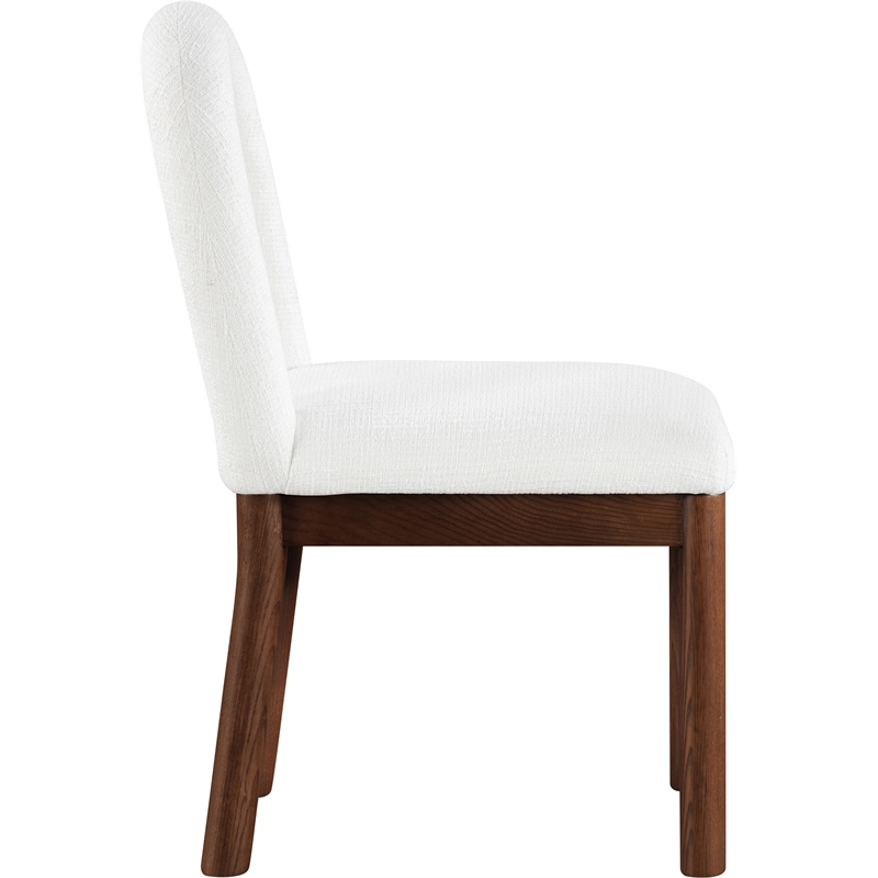 Meridian Furniture Conrad Cream Linen Textured Fabric Dining Chair
