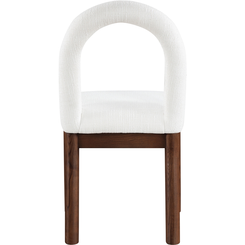 Meridian Furniture Conrad Cream Linen Textured Fabric Dining Chair
