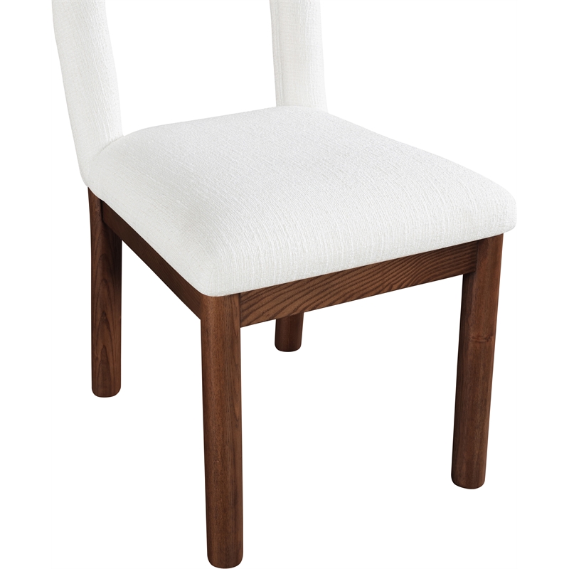 Meridian Furniture Conrad Cream Linen Textured Fabric Dining Chair