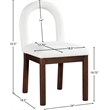 Meridian Furniture Conrad Cream Linen Textured Fabric Dining Chair