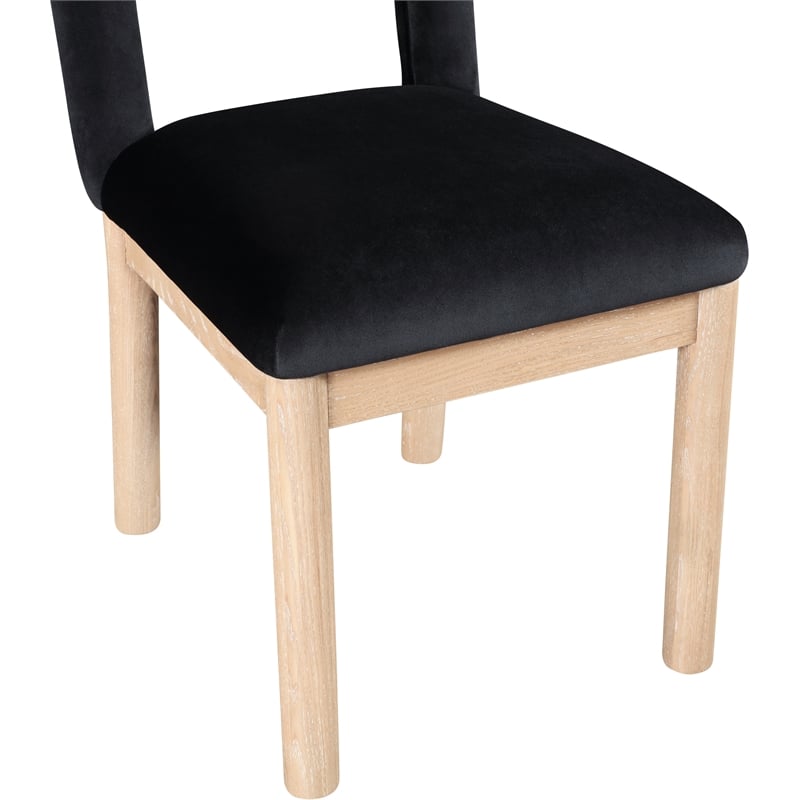 Meridian Furniture Conrad Black Velvet Dining Chair
