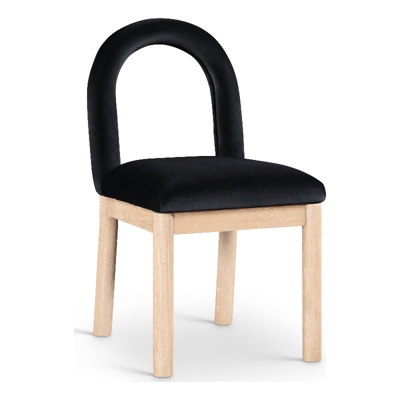 Meridian Furniture Conrad Black Velvet Dining Chair
