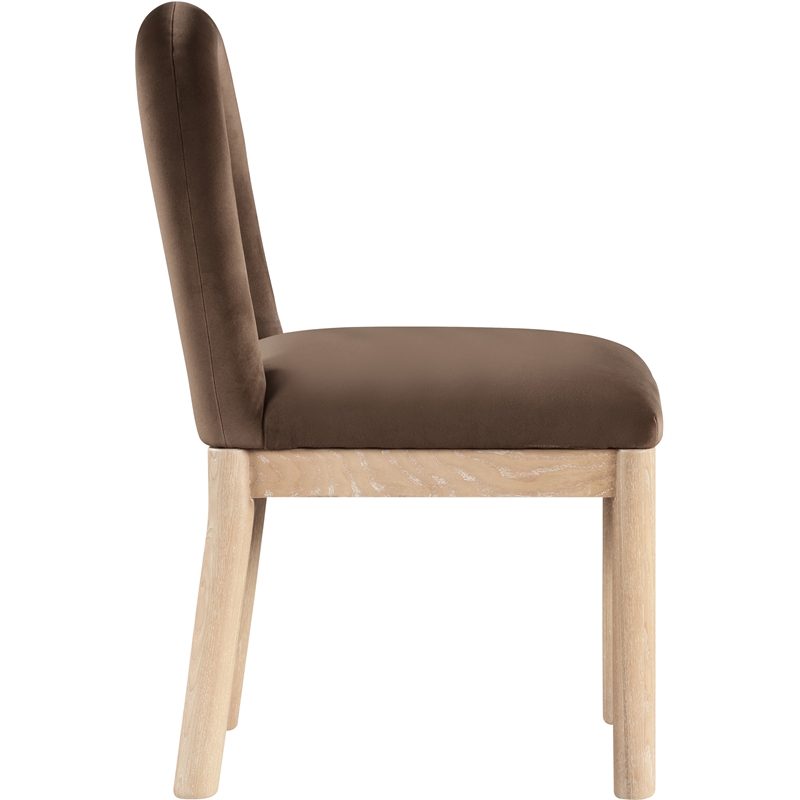Meridian Furniture Conrad Brown Velvet Dining Chair