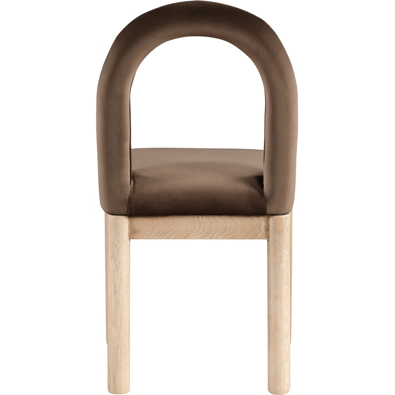 Meridian Furniture Conrad Brown Velvet Dining Chair