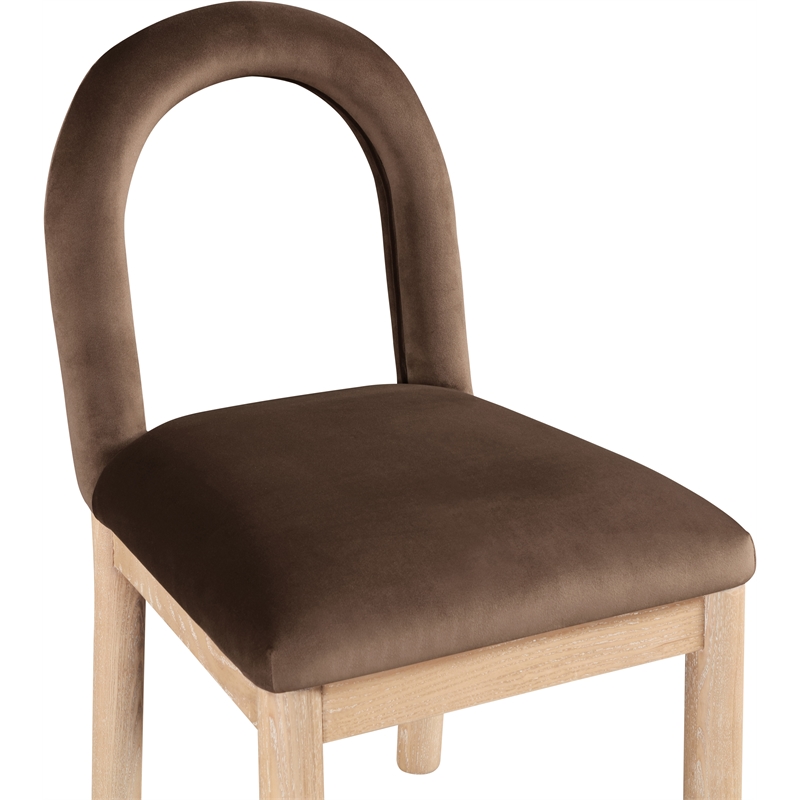Meridian Furniture Conrad Brown Velvet Dining Chair