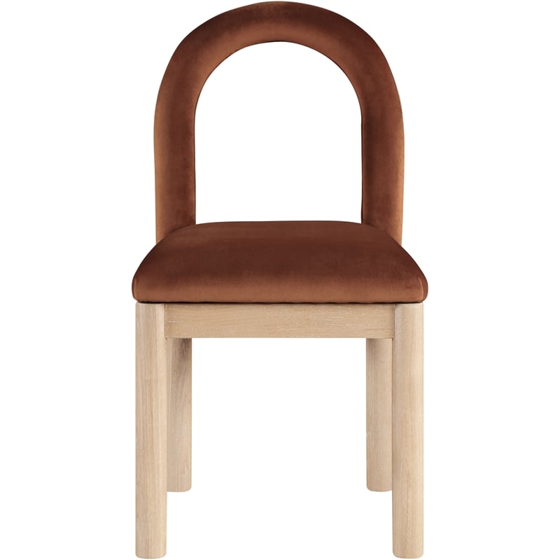 Meridian Furniture Conrad Cognac Velvet Dining Chair