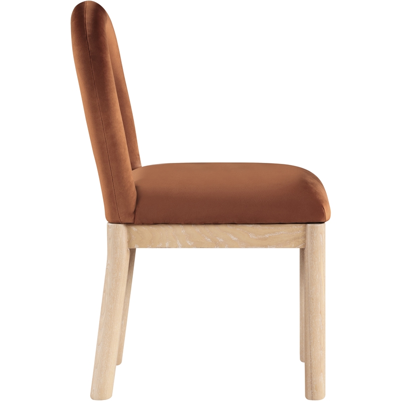 Meridian Furniture Conrad Cognac Velvet Dining Chair