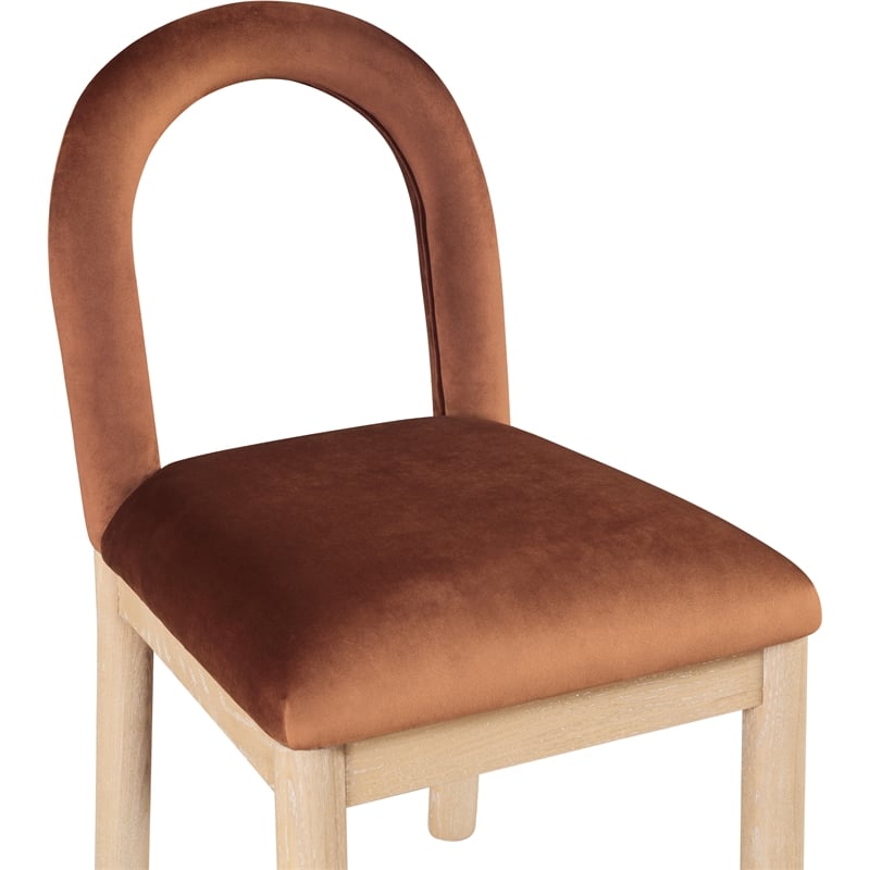 Meridian Furniture Conrad Cognac Velvet Dining Chair