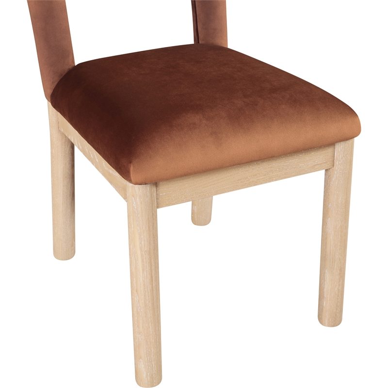 Meridian Furniture Conrad Cognac Velvet Dining Chair