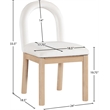 Meridian Furniture Conrad Cream Velvet Dining Chair