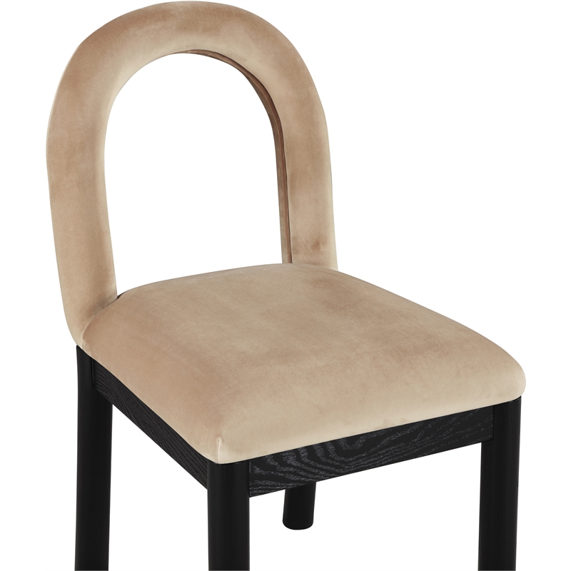 Meridian Furniture Conrad Beige Velvet Dining Chair