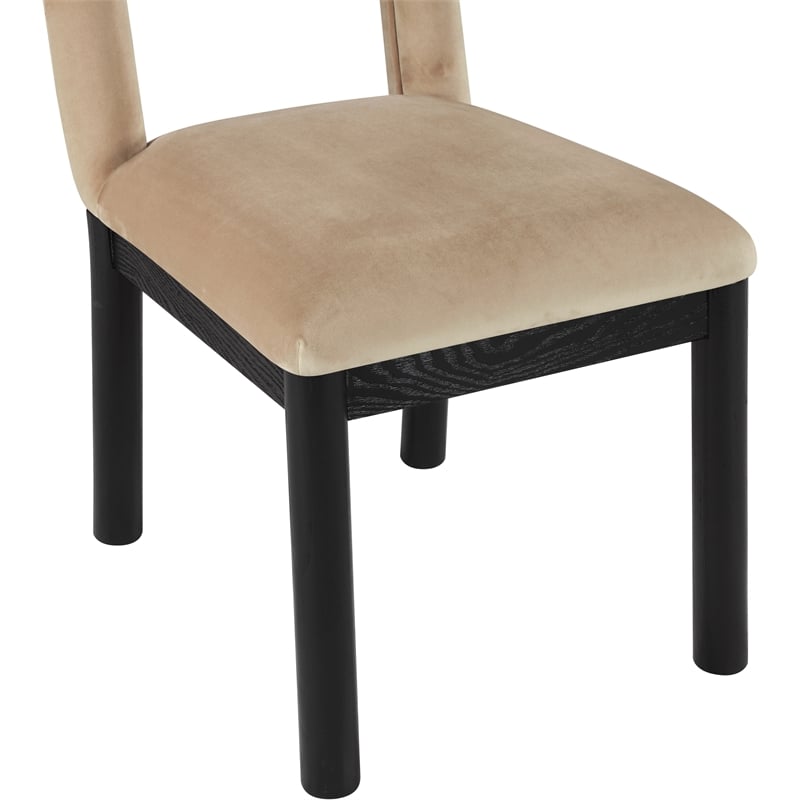 Meridian Furniture Conrad Beige Velvet Dining Chair
