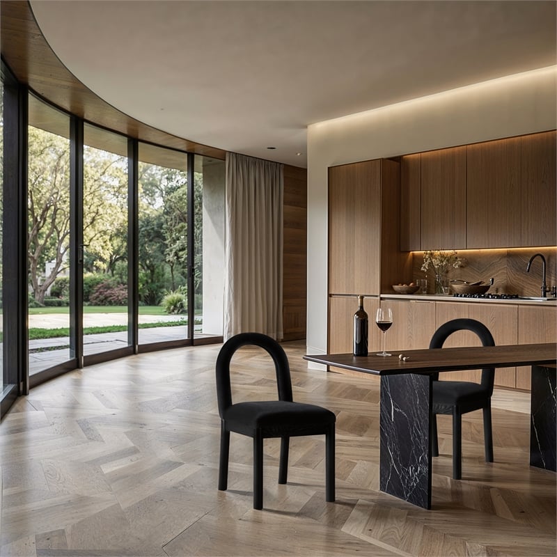 Meridian Furniture Conrad Black Velvet Dining Chair