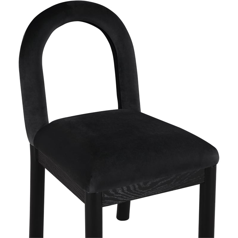 Meridian Furniture Conrad Black Velvet Dining Chair