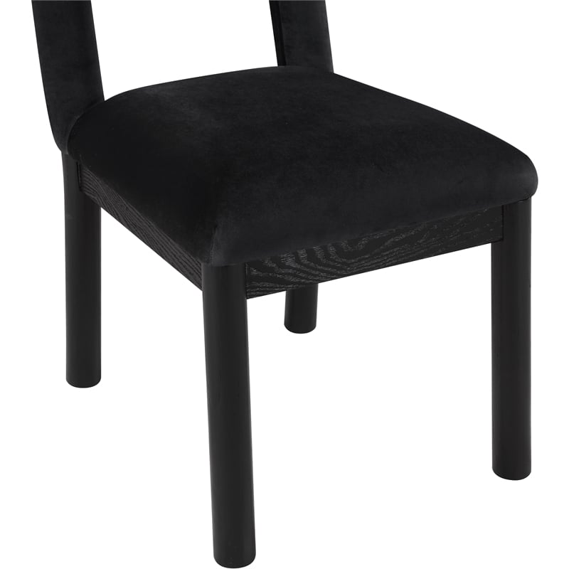 Meridian Furniture Conrad Black Velvet Dining Chair