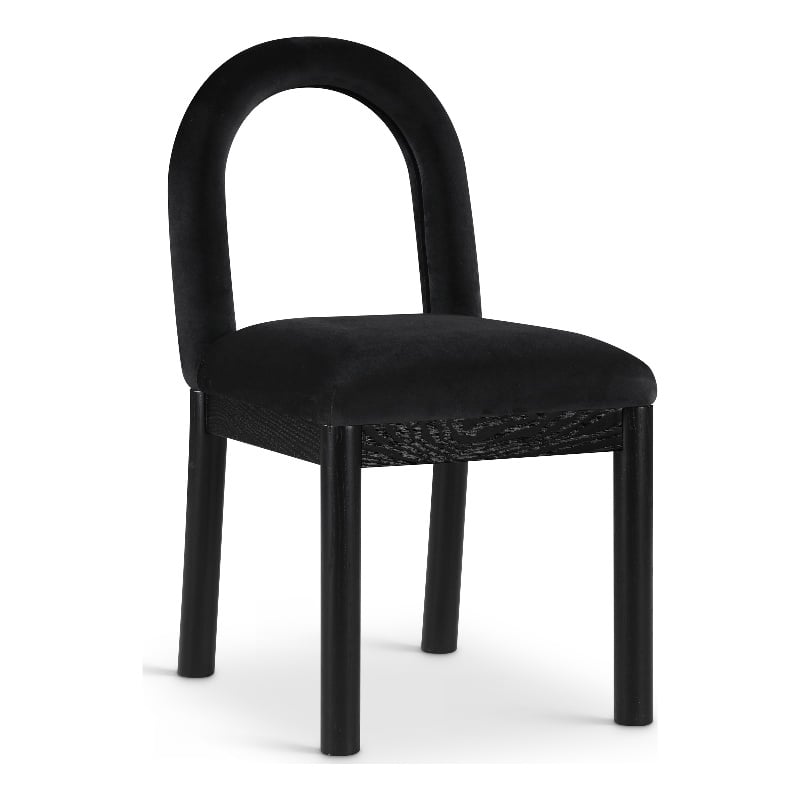Meridian Furniture Conrad Black Velvet Dining Chair