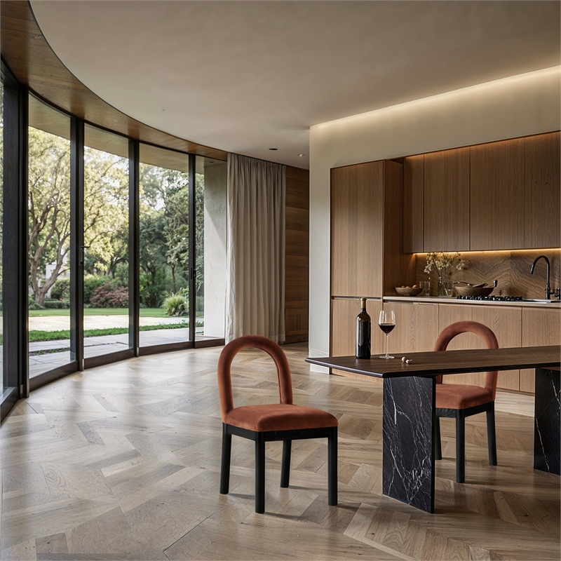 Meridian Furniture Conrad Cognac Velvet Dining Chair