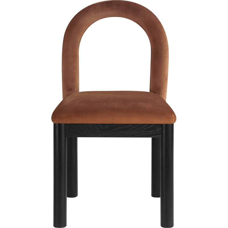 Meridian Furniture Conrad Cognac Velvet Dining Chair