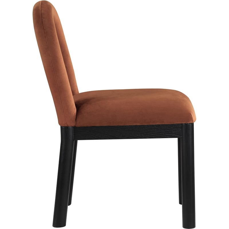 Meridian Furniture Conrad Cognac Velvet Dining Chair