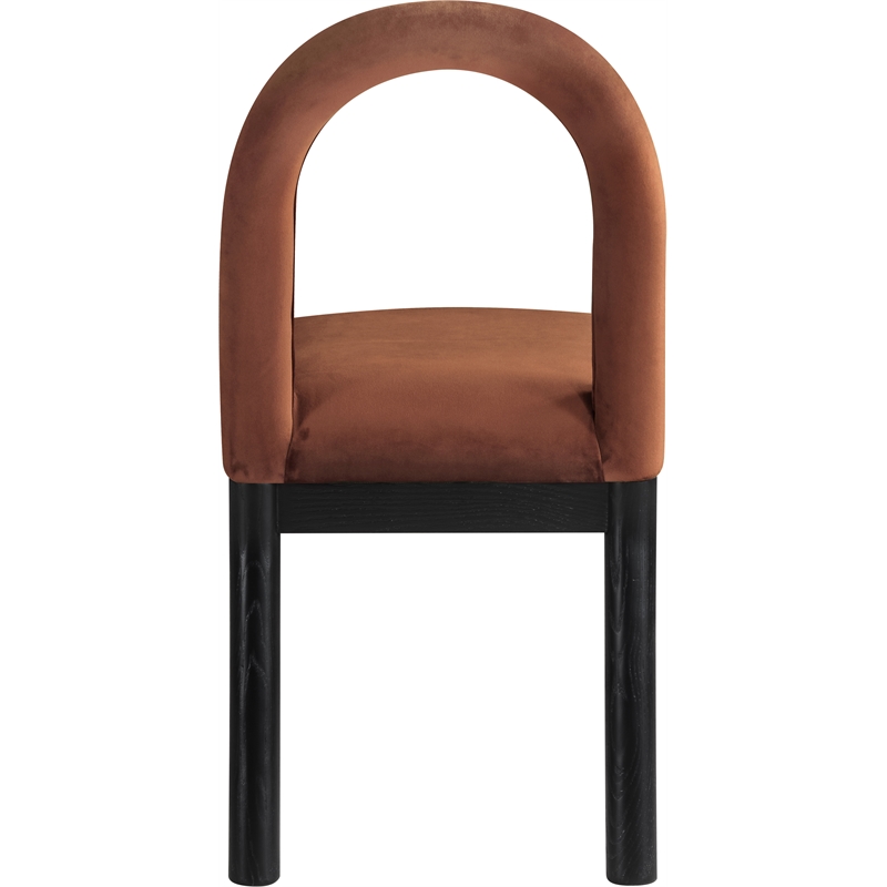 Meridian Furniture Conrad Cognac Velvet Dining Chair