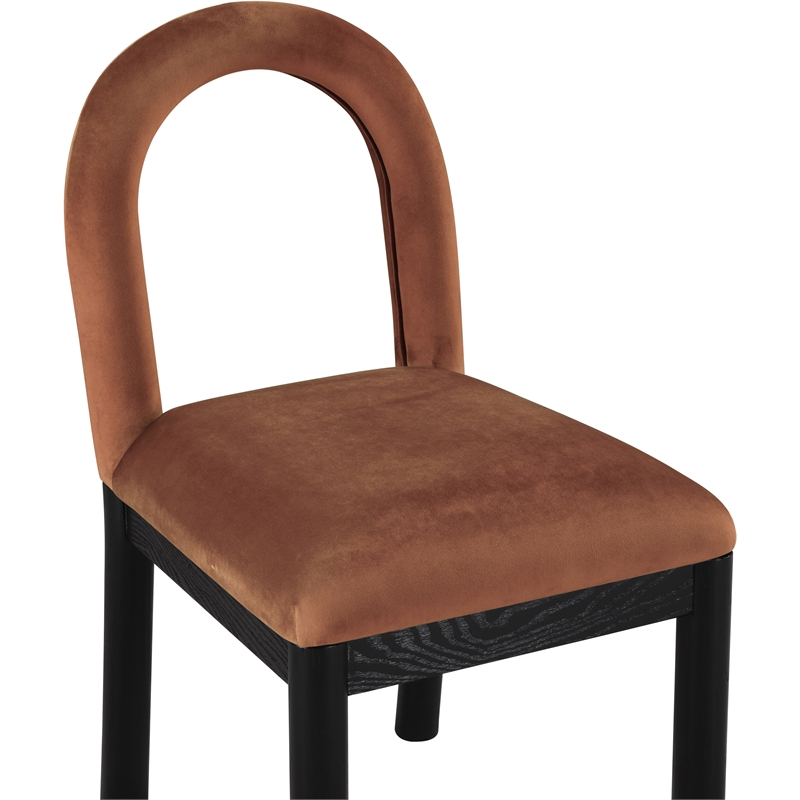 Meridian Furniture Conrad Cognac Velvet Dining Chair