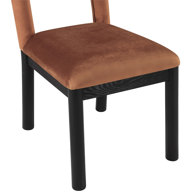 Meridian Furniture Conrad Cognac Velvet Dining Chair