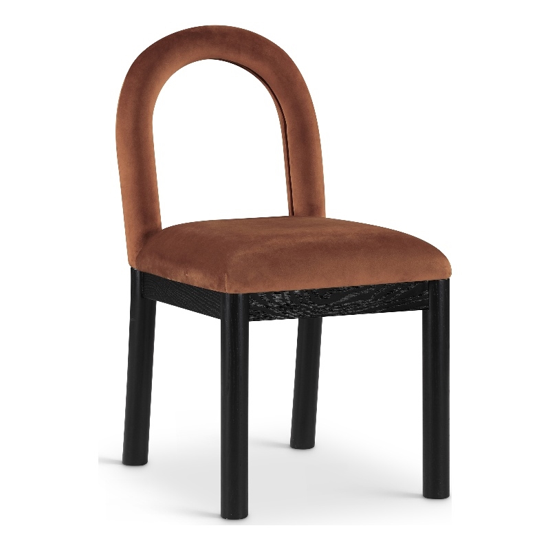 Meridian Furniture Conrad Cognac Velvet Dining Chair