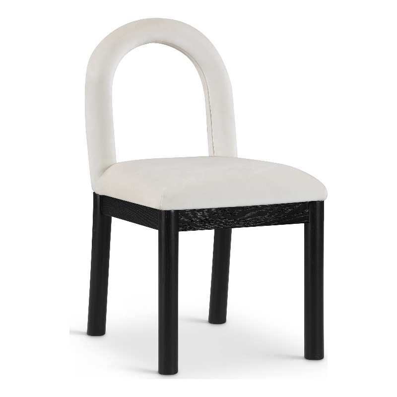 Meridian Furniture Conrad Cream Velvet Dining Chair