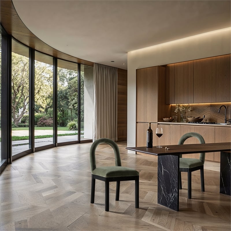 Meridian Furniture Conrad Green Velvet Dining Chair