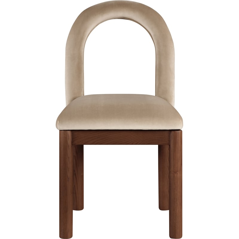 Meridian Furniture Conrad Beige Velvet Dining Chair