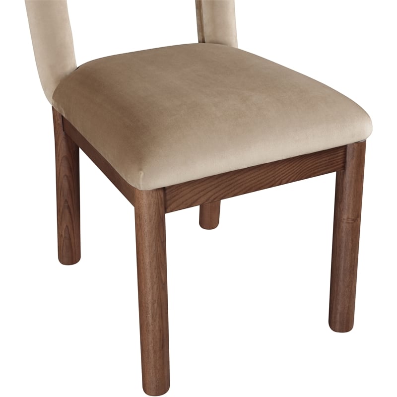 Meridian Furniture Conrad Beige Velvet Dining Chair