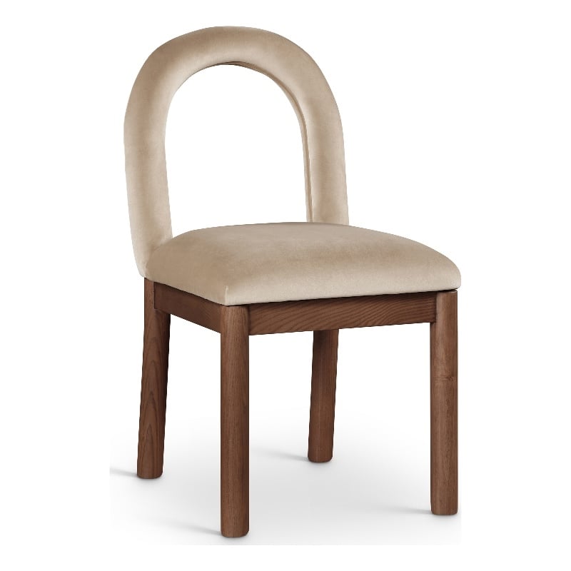 Meridian Furniture Conrad Beige Velvet Dining Chair