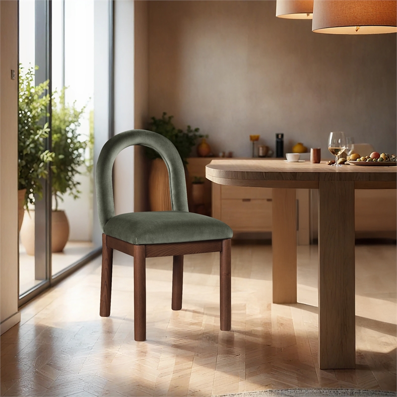 Meridian Furniture Conrad Green Velvet Dining Chair