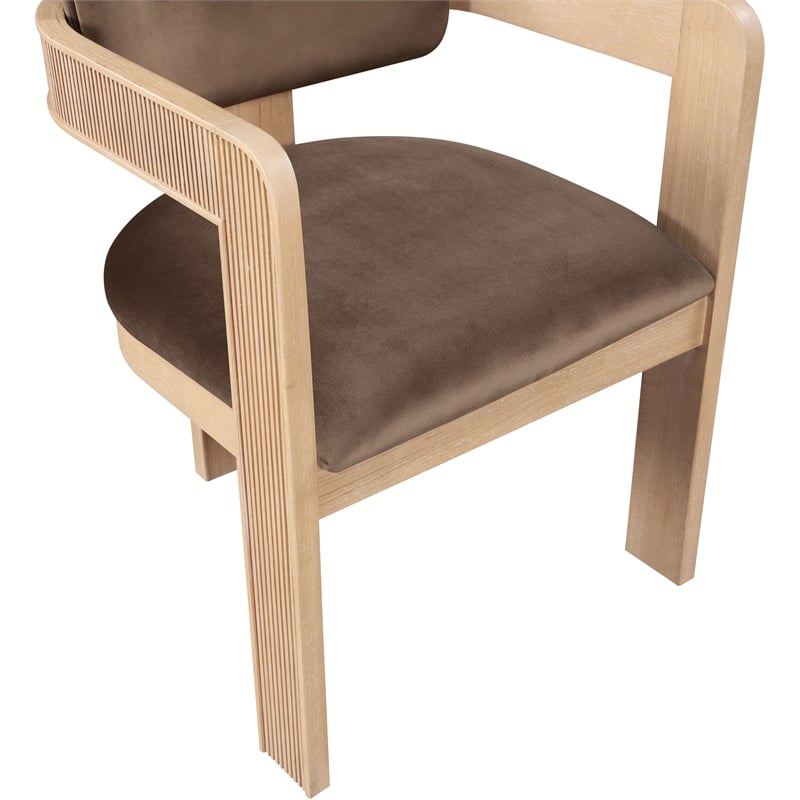 Meridian Furniture Sacha Brown Velvet Dining Chair (Set of 2)