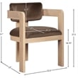 Meridian Furniture Sacha Brown Velvet Dining Chair (Set of 2)